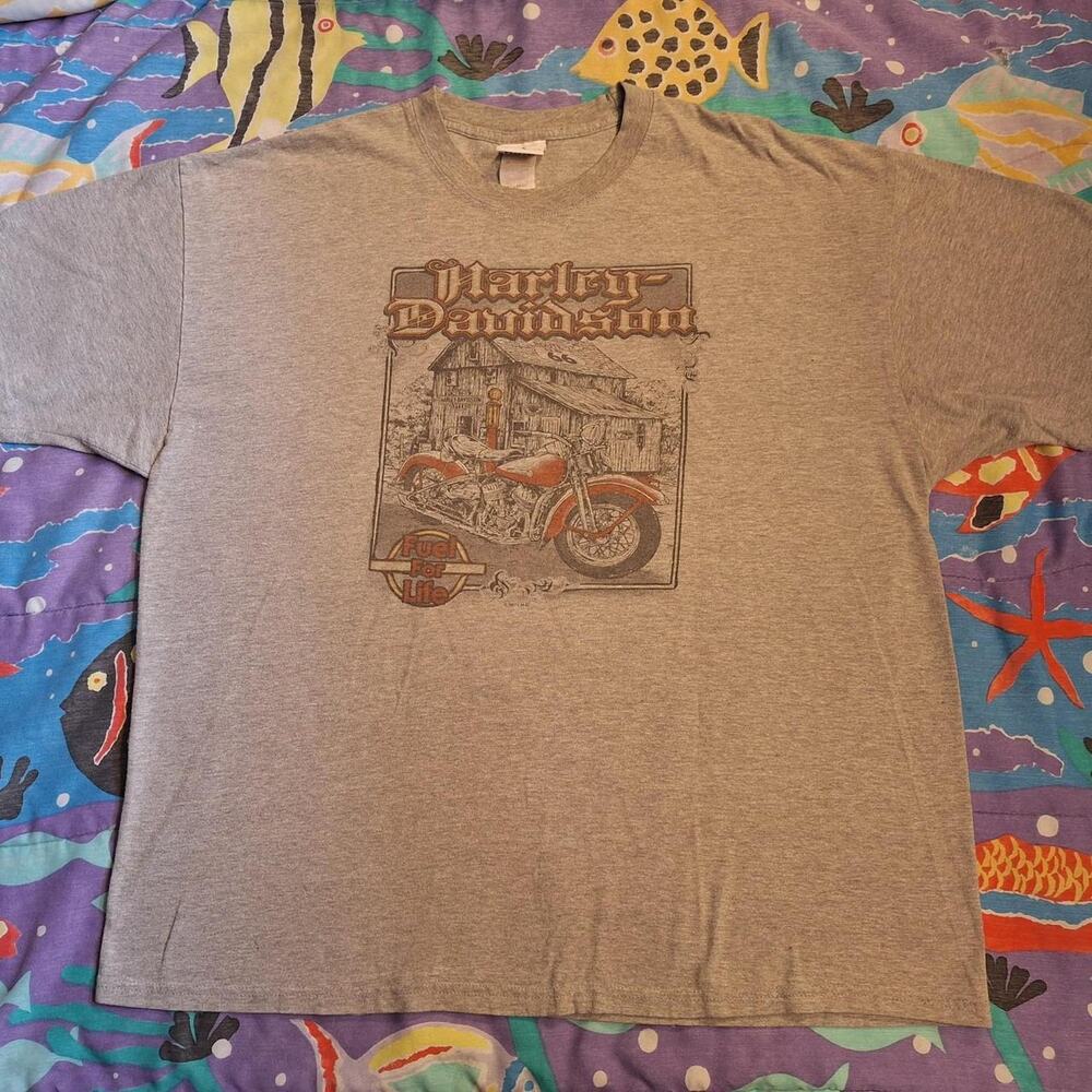 Rare 2010 Harley Davidson Black Pearl Grey T-Shirt Men's 2XL